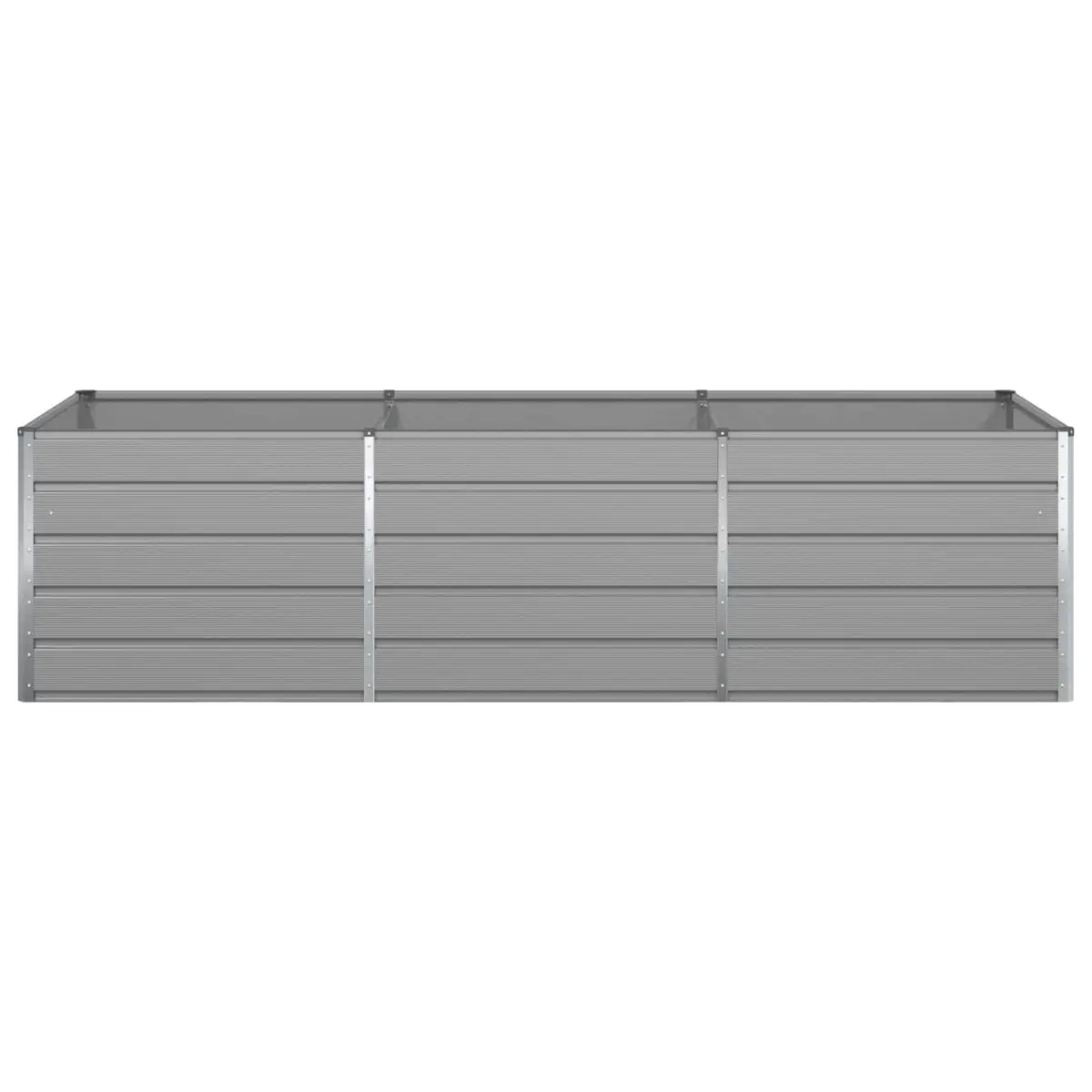 Steel Planter Galvanised 290 x 100 x 75 cm Light Grey