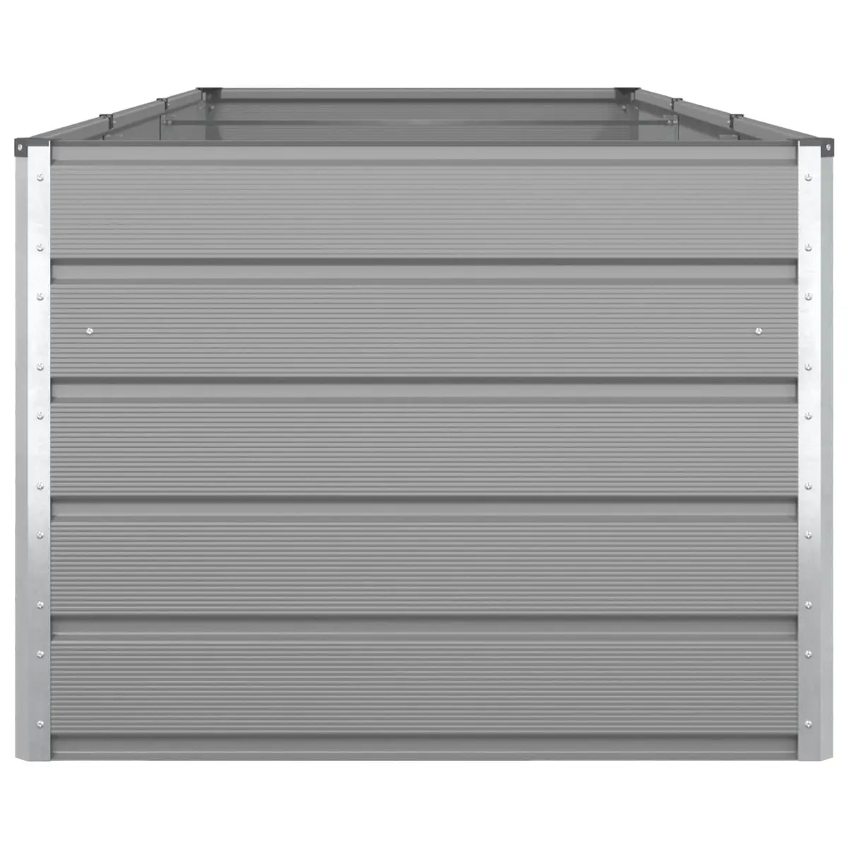 Steel Planter Galvanised 290 x 100 x 75 cm Light Grey