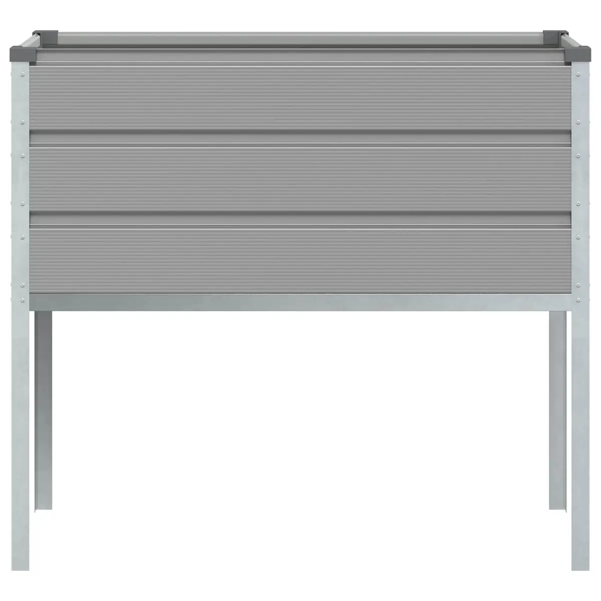 High Foot Planter Galvanised Steel 100 x 45 x 90 cm Light Grey