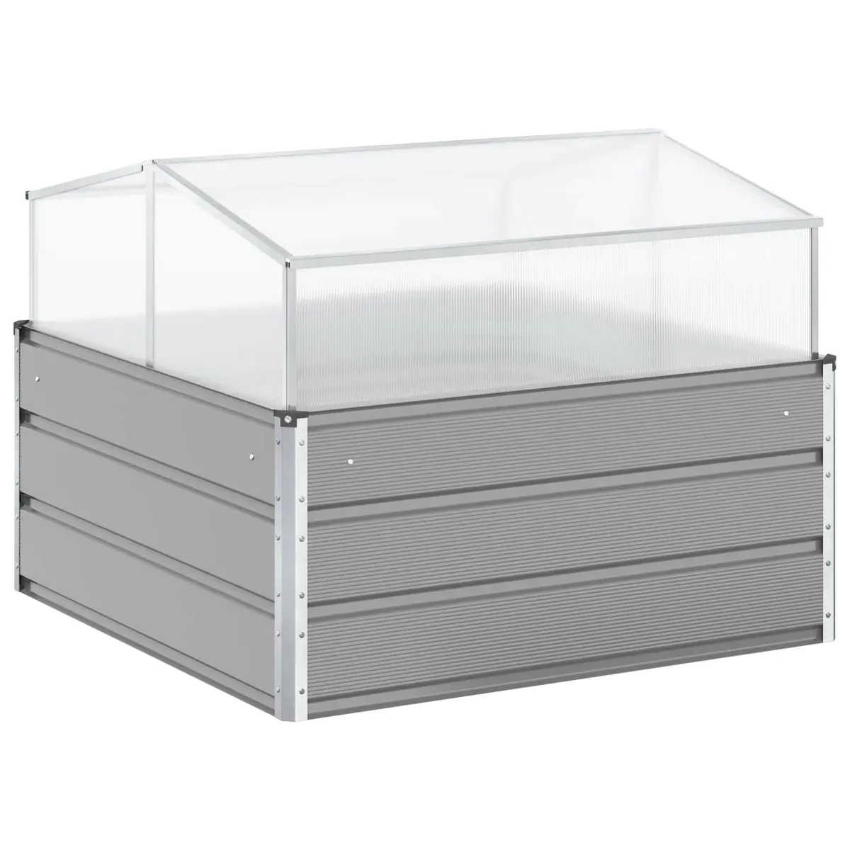 Light Grey Steel Planter for Large Outdoor Spaces
