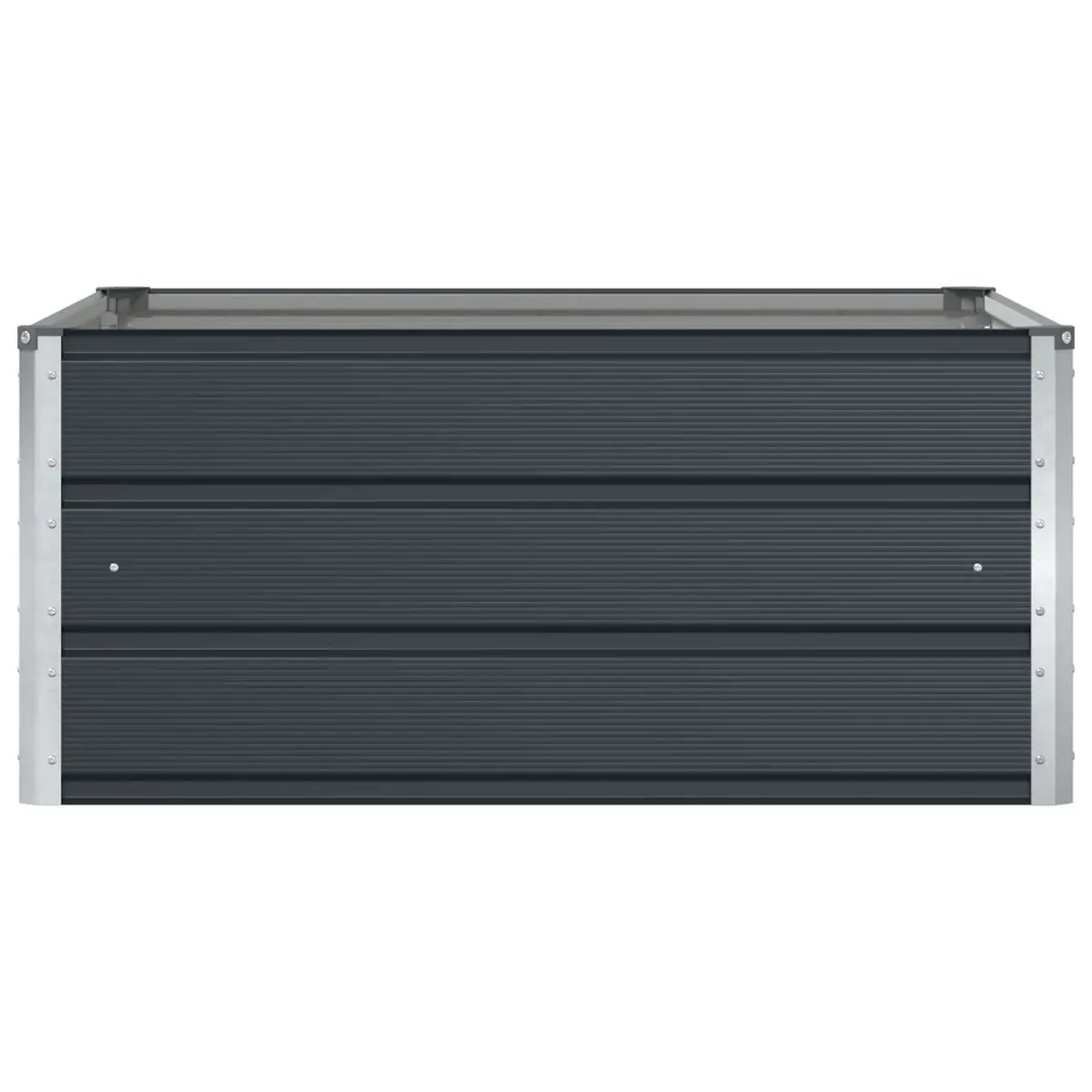 Steel Planter Outdoor Large Decorative Container Modern Anthracite 100x100x45cm