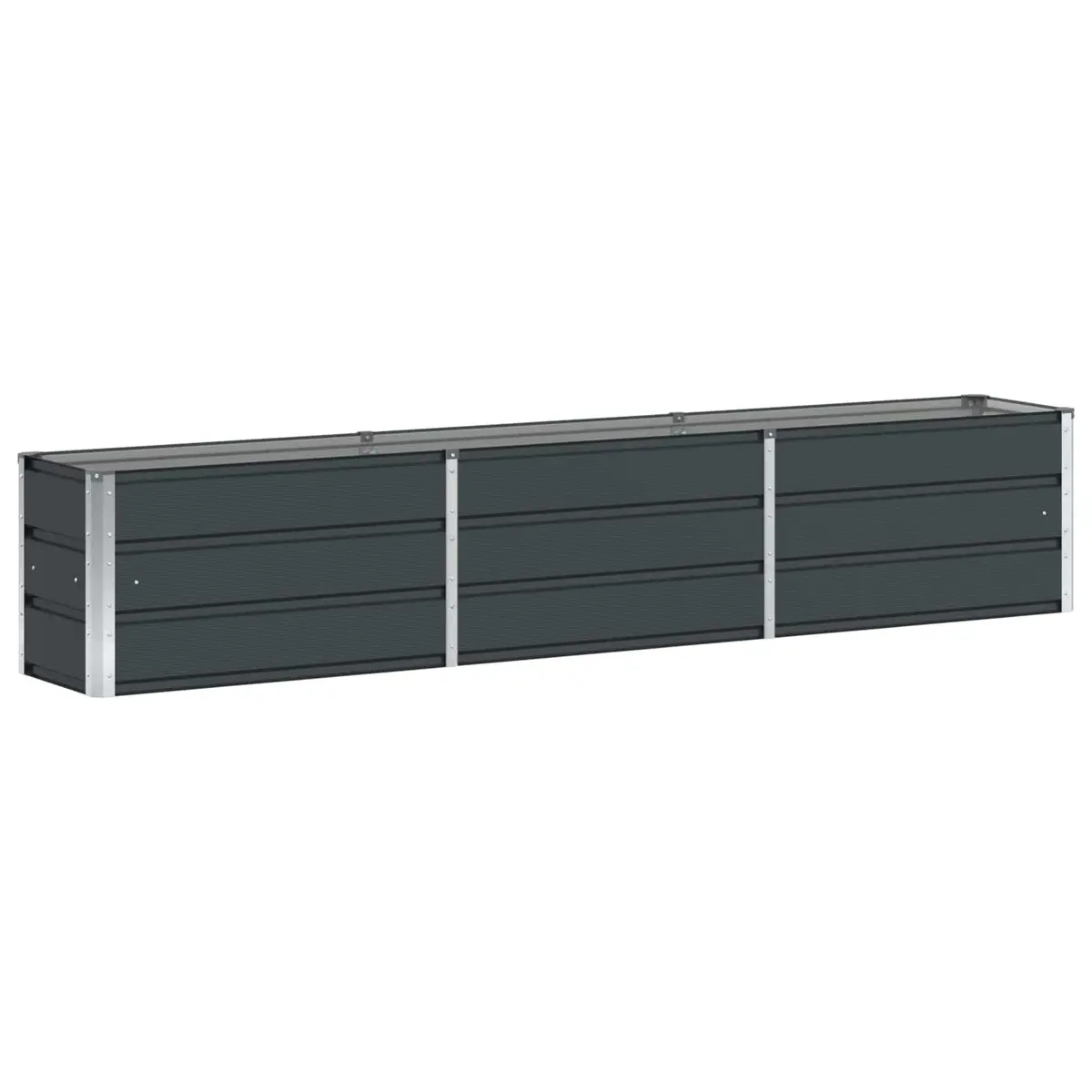 Steel Planter Anthracite 240x40x45cm Indoor Outdoor
