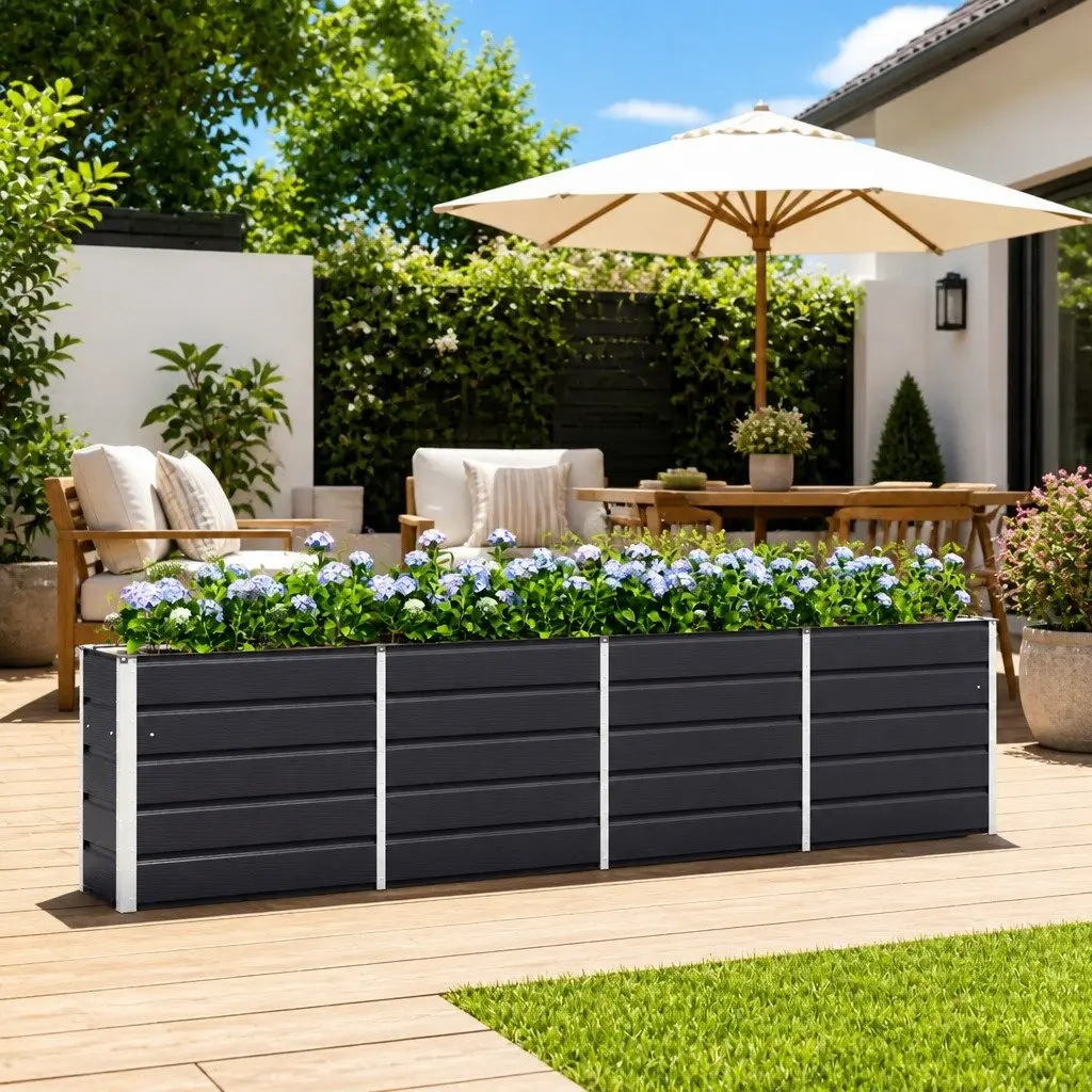 Anthracite Steel Planter for Indoor and Outdoor Use