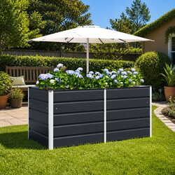 Premium Steel Planter Anthracite 160 x 80 x 75 cm
