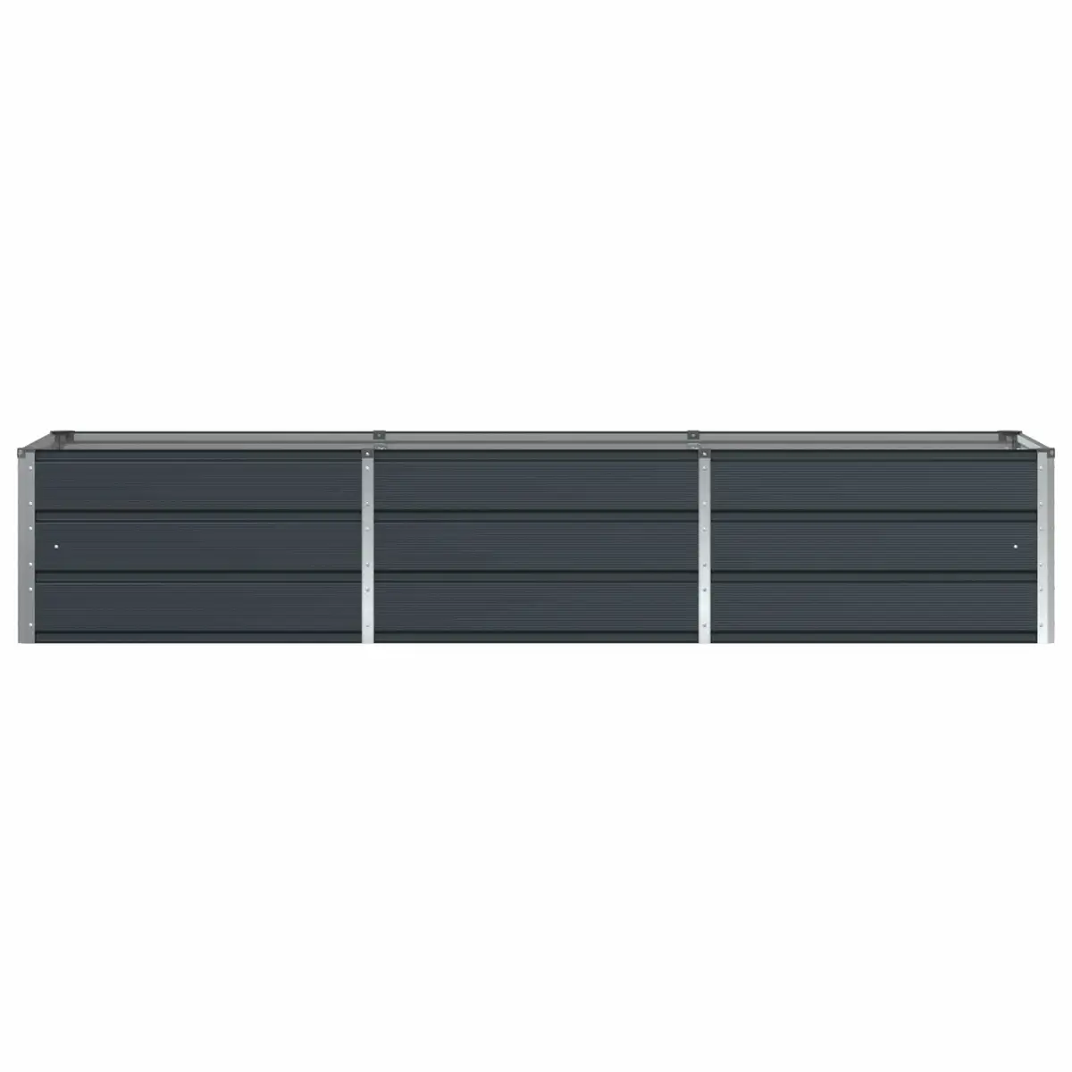 Anthracite Steel Planter 240 x 80 x 45 cm for Outdoor & Indoor