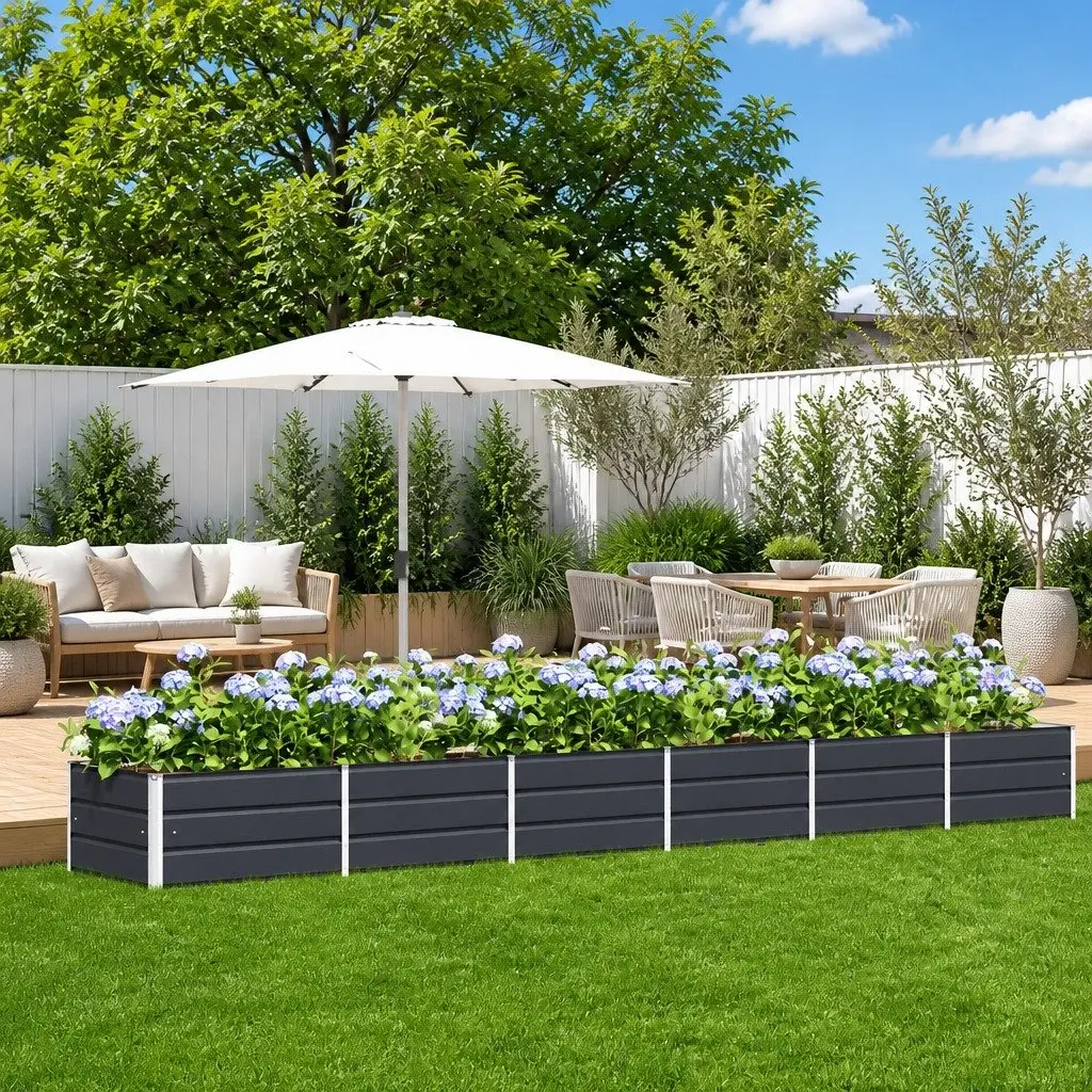 Steel Planter 480x80x45cm Anthracite