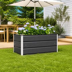 Durable Anthracite Steel Planter for Modern Gardens