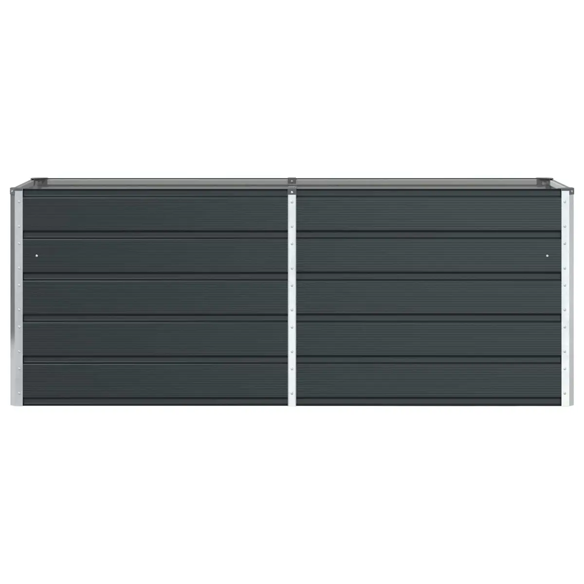 Steel Planter Galvanised Steel 195 x 50 x 75 cm Anthracite