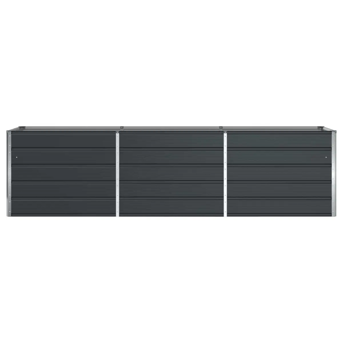 Steel Planter Galvanised 290 x 50 x 75 cm Anthracite