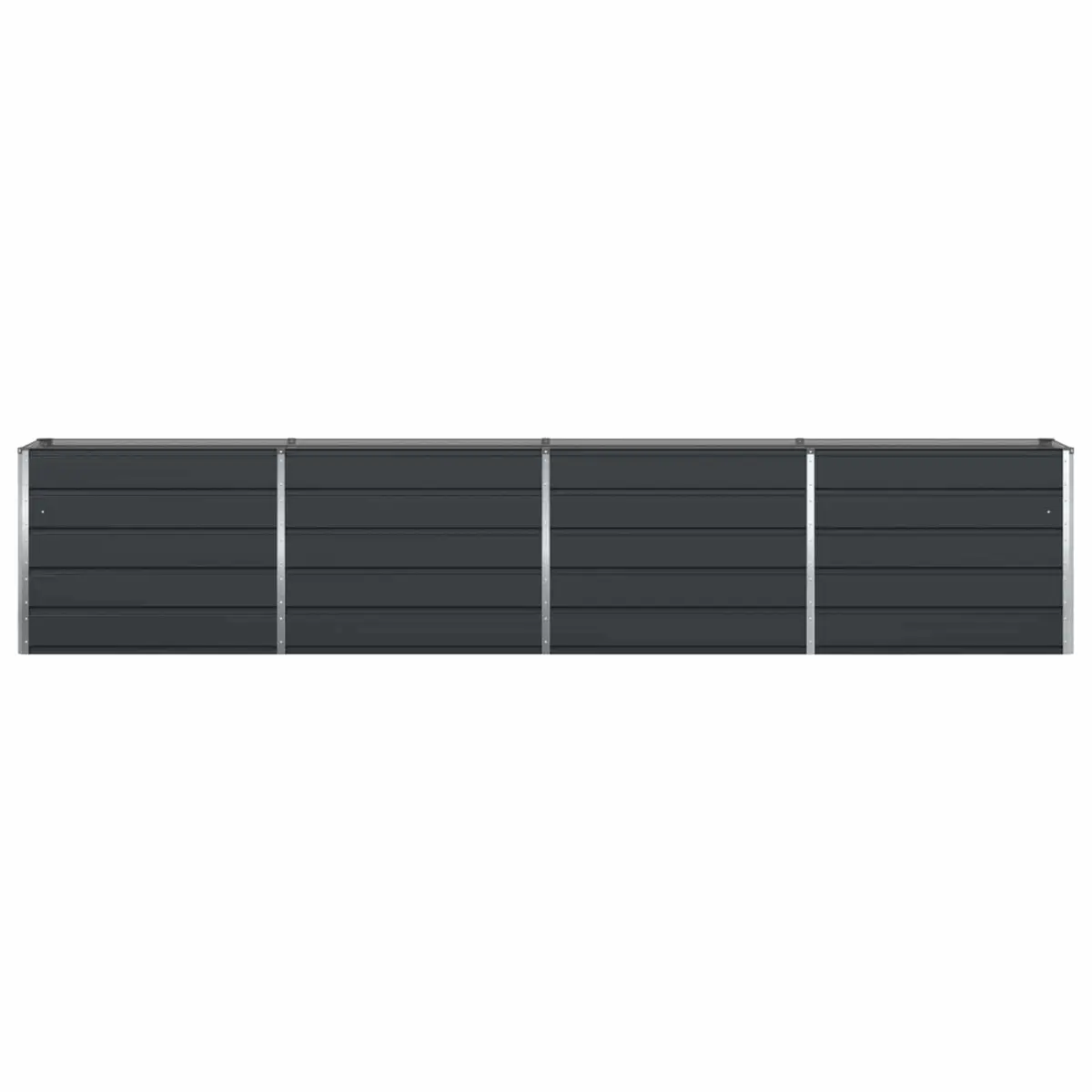 Steel Planter Galvanised Steel 385 x 50 x 75 cm Anthracite