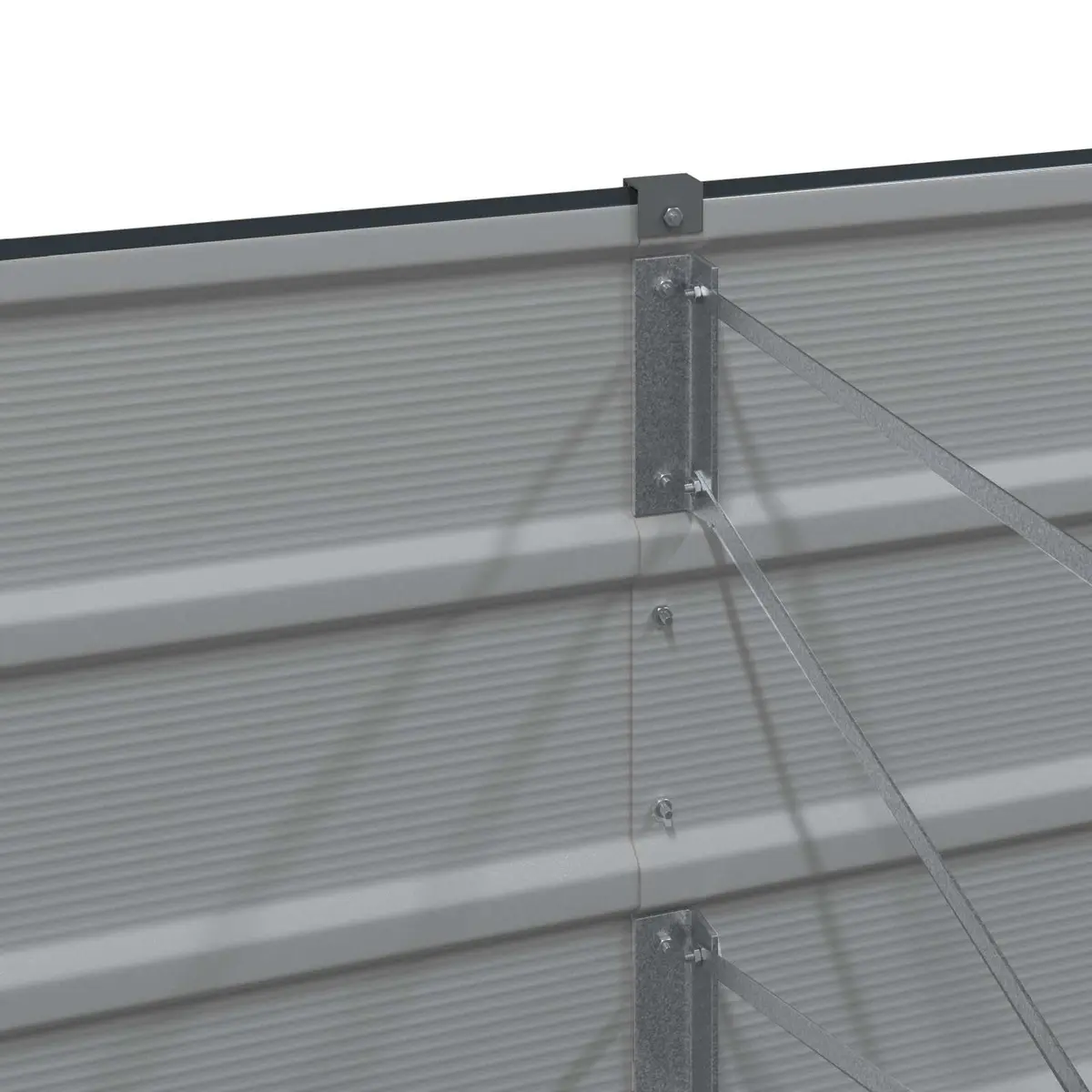 Steel Planter Galvanised Steel 385 x 50 x 75 cm Anthracite