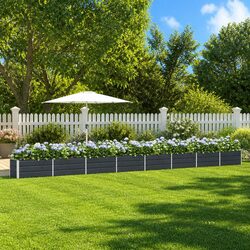 Robust Galvanised Steel Anthracite Planter 770 x 50 x 45 cm