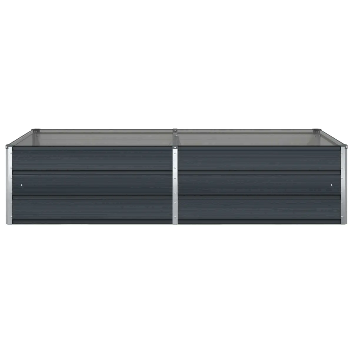Steel Planter Galvanised 195 x 100 x 45 cm Anthracite