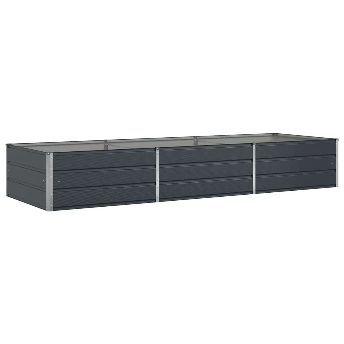 Large Galvanised Steel Planter 290 x 100 x 45 cm Anthracite
