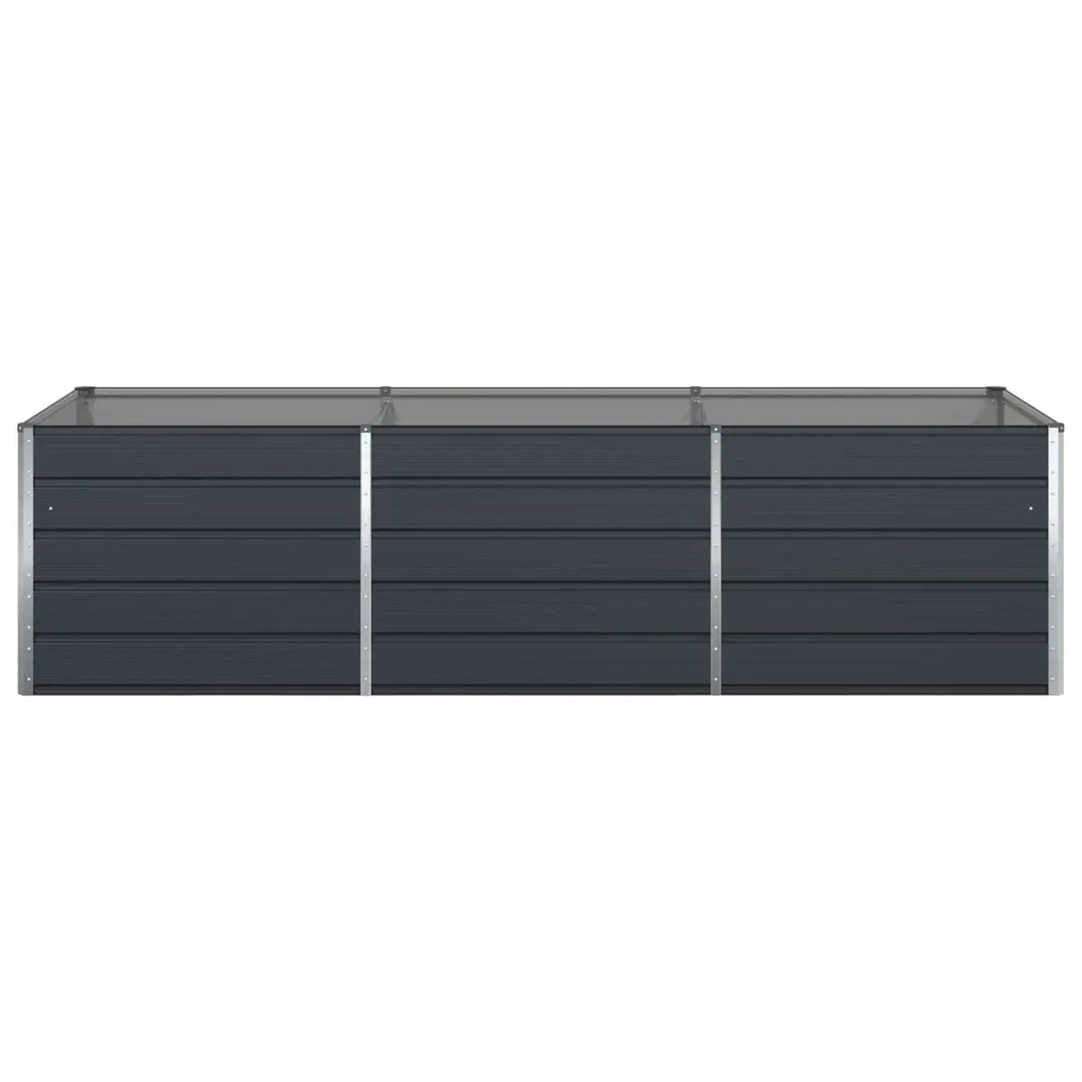 Anthracite Steel Planter 290 x 100 x 75 cm