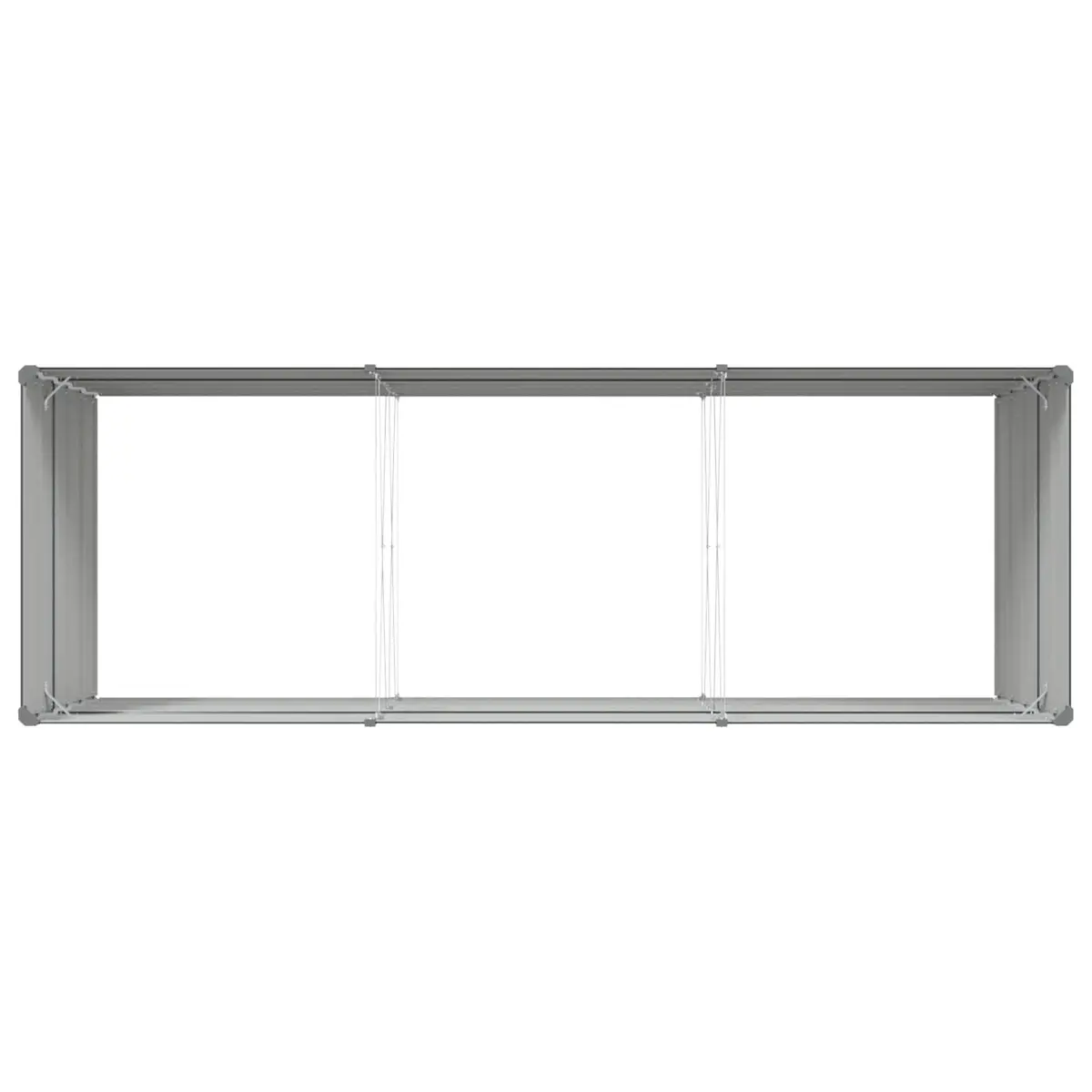 Anthracite Steel Planter 290 x 100 x 75 cm