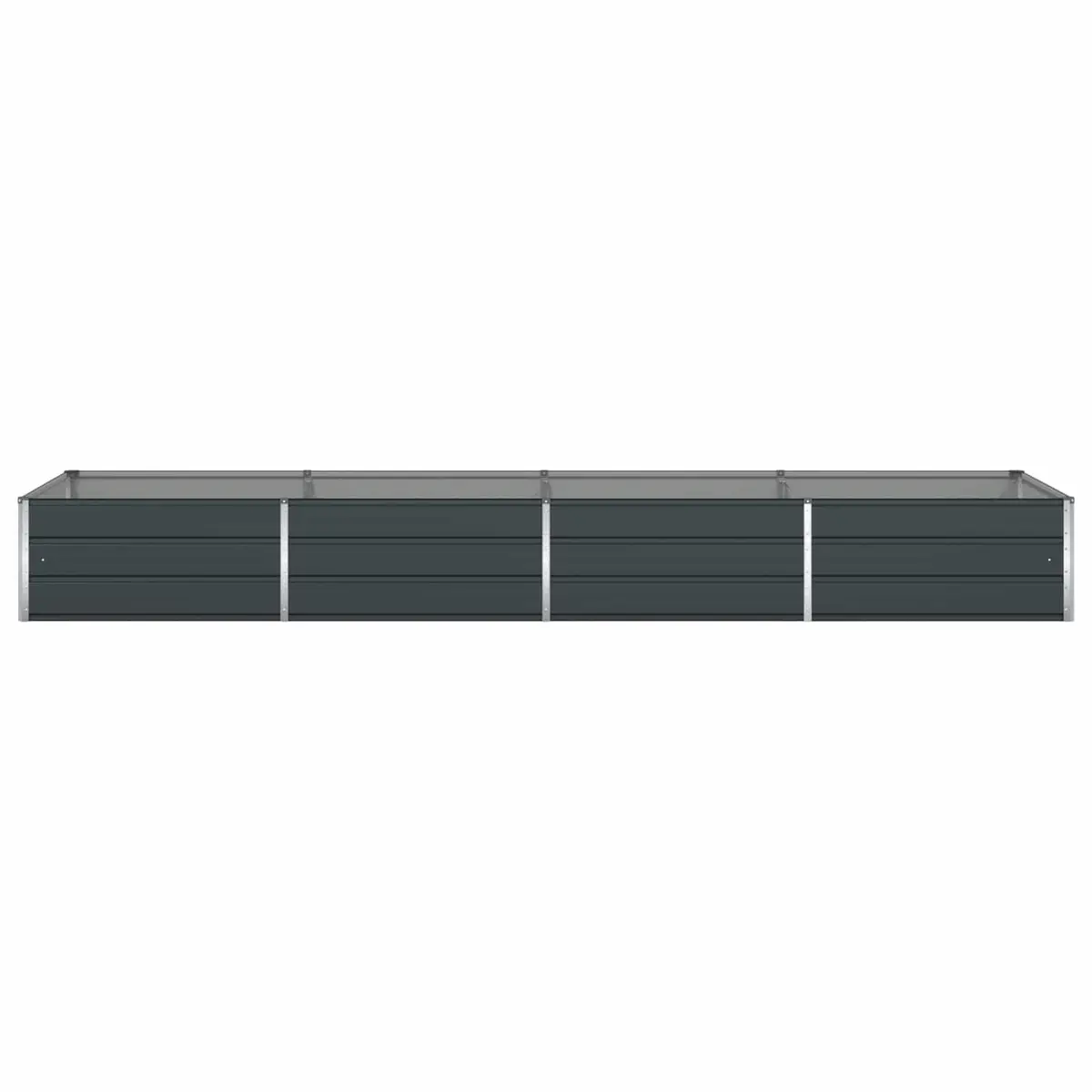 Large Planter Galvanised Steel 385 x 100 x 45 cm Anthracite