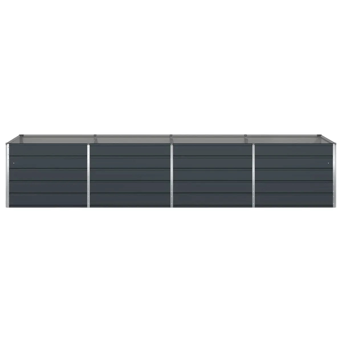 Anthracite Steel Garden Planter 385 x 100 x 75 cm