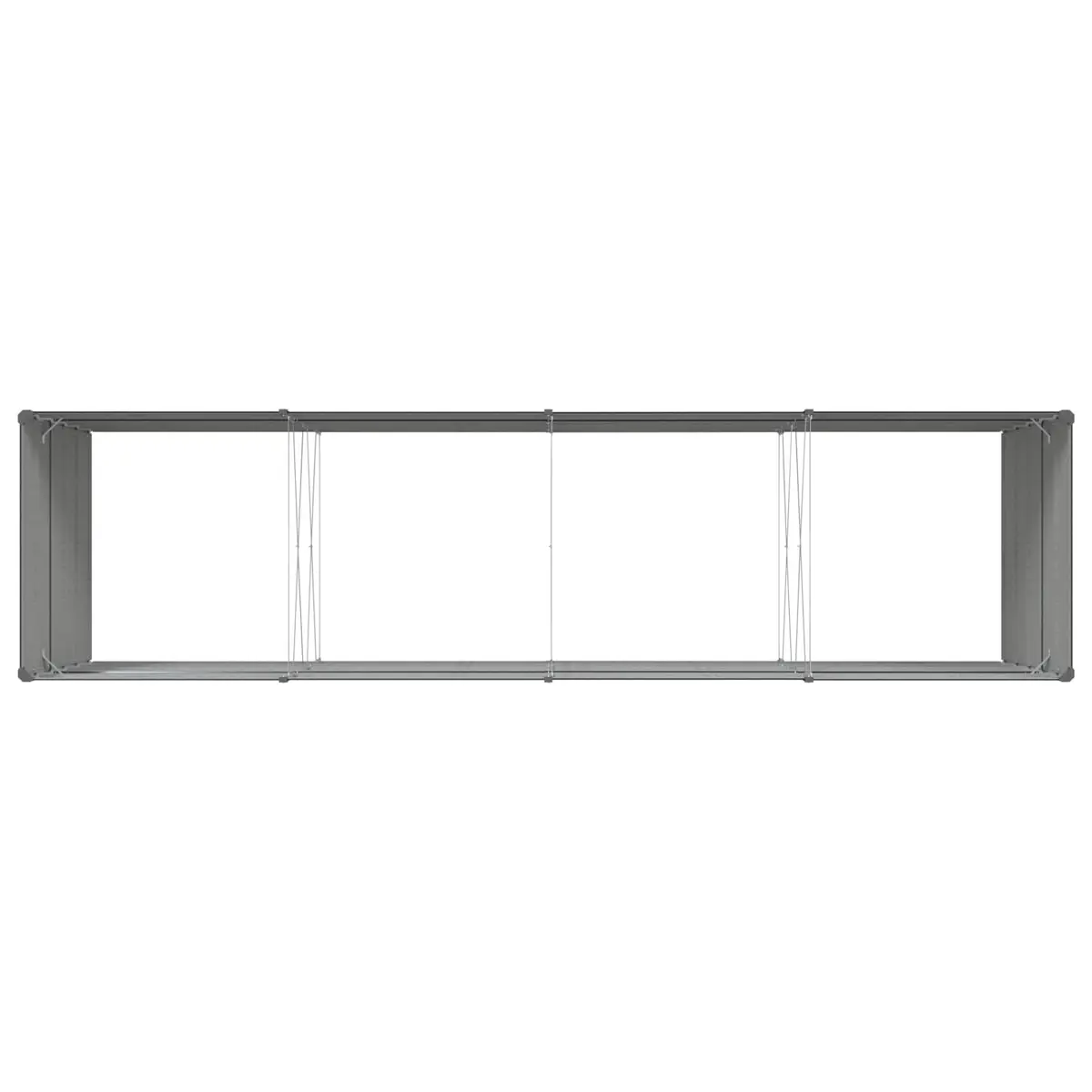Anthracite Steel Garden Planter 385 x 100 x 75 cm
