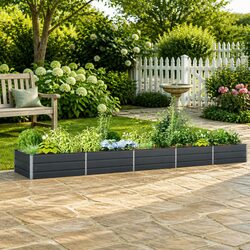 Durable Anthracite Steel Planter for Modern Gardens