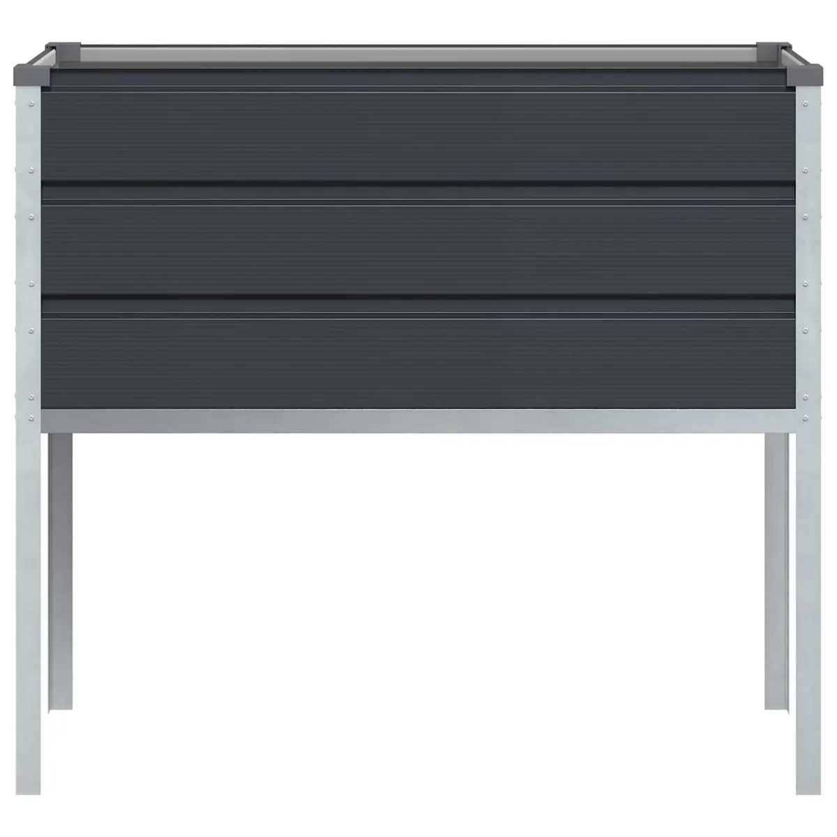 High Foot Planter Galvanised Steel 100 x 45 x 90 cm Anthracite