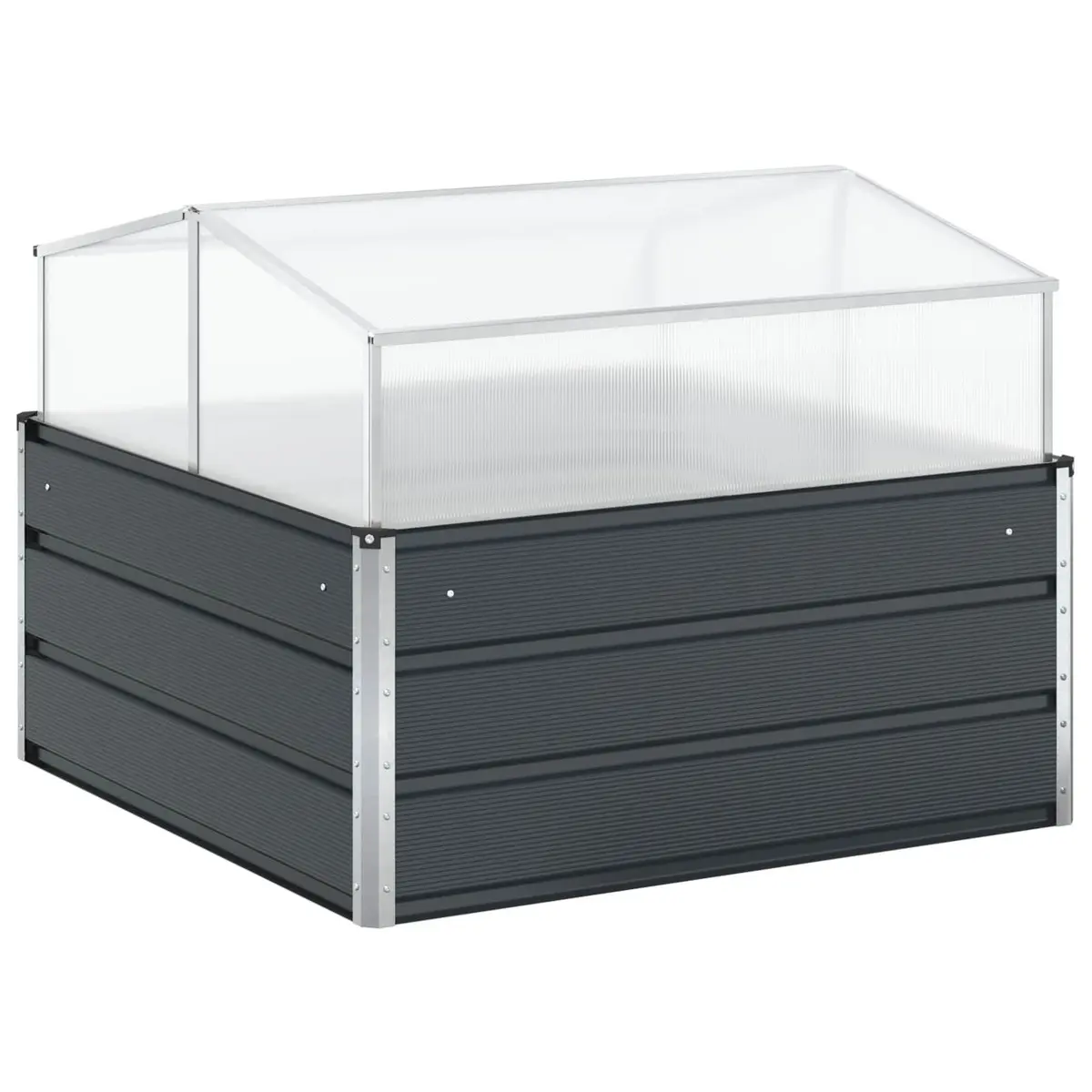 Planter Galvanised Steel 100x100x77cm Anthracite