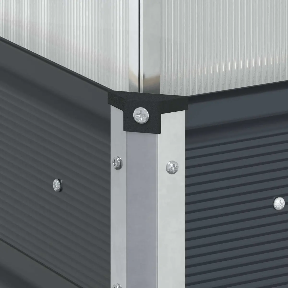 Planter Galvanised Steel 100x100x77cm Anthracite
