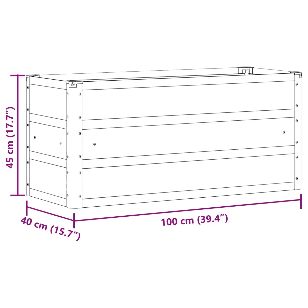 Steel Planter for Indoor and Outdoor Spaces
