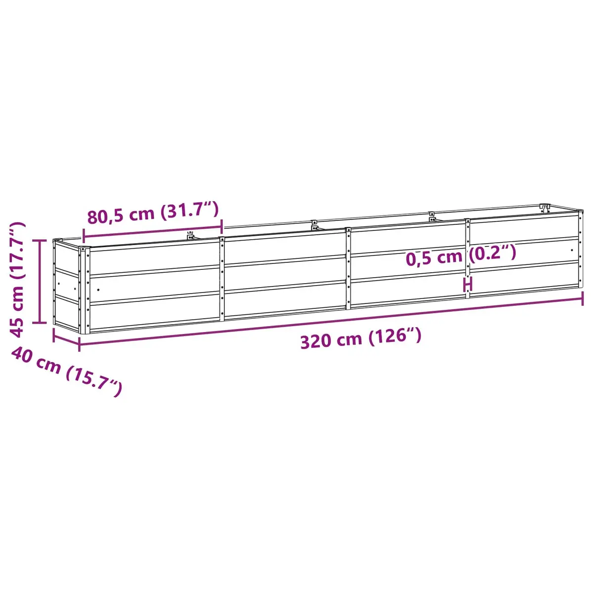Green Steel Planter for Indoor and Outdoor Use