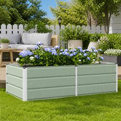 Stylish Green Steel Garden Planter 160x80x45cm