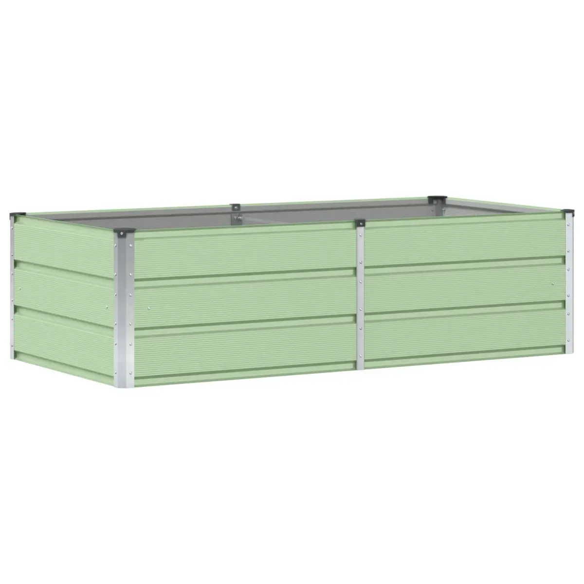 Garden Planter Steel Plastic 160x80x45cm Green