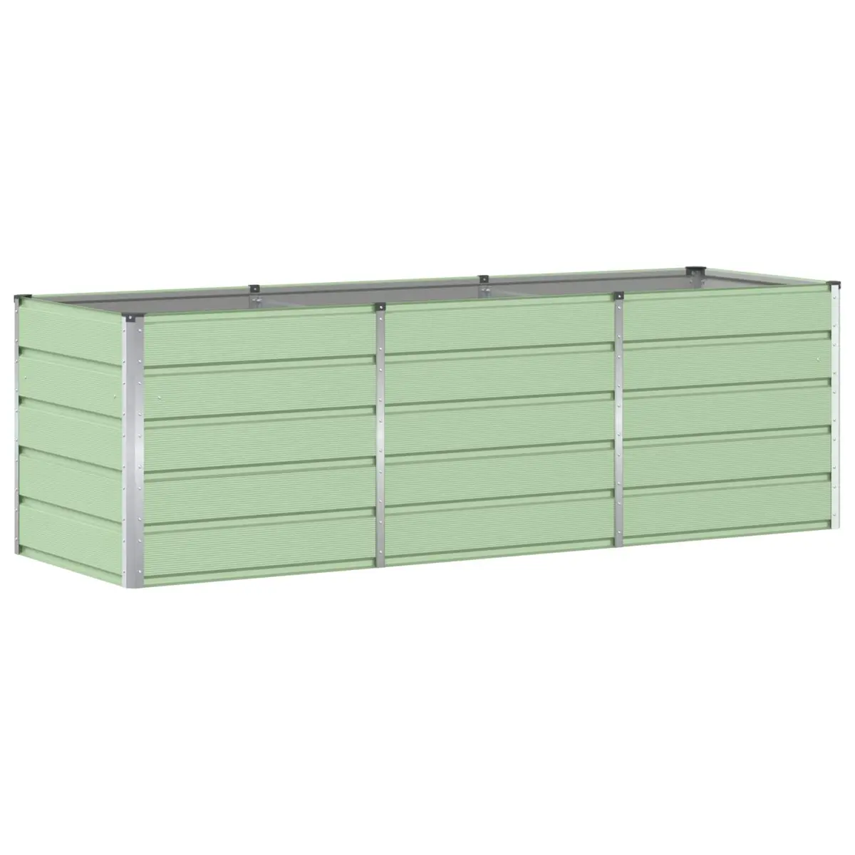 Steel Garden Planter Box 240cm Green Modern Outdoor Indoor Plant Container