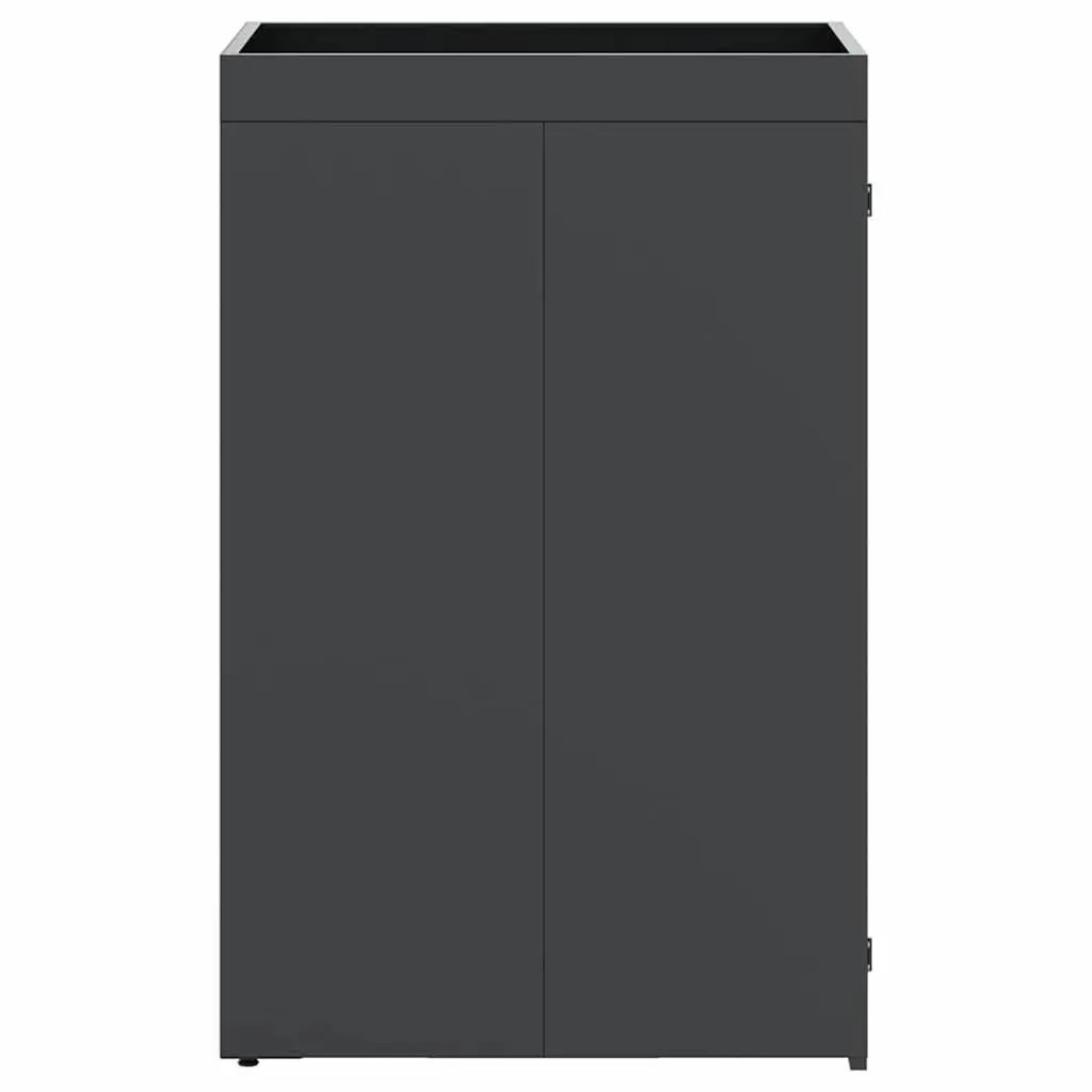 Wheelie Bin Storage Powder-coated Steel Single 240L Anthracite with Planter Roof