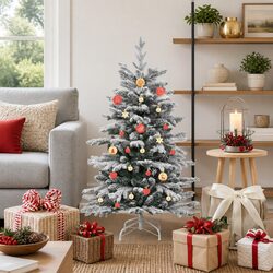 Elegant 40-Piece Christmas Bauble Set in Red and Gold