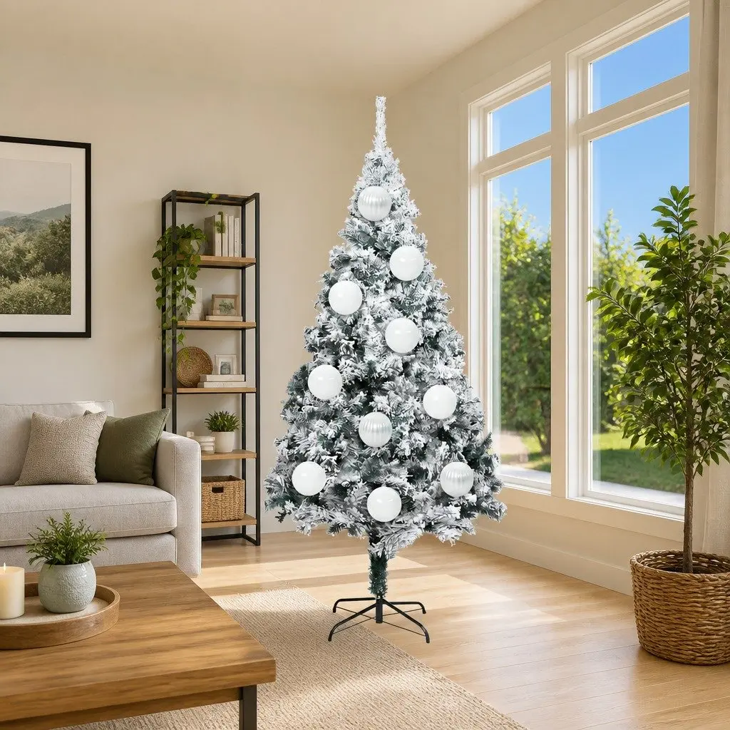 Christmas Bauble Set Plastic XXL 25 cm White 3 Pieces