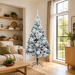 Silver Christmas Bauble Set - 3 Large 25cm Ornaments