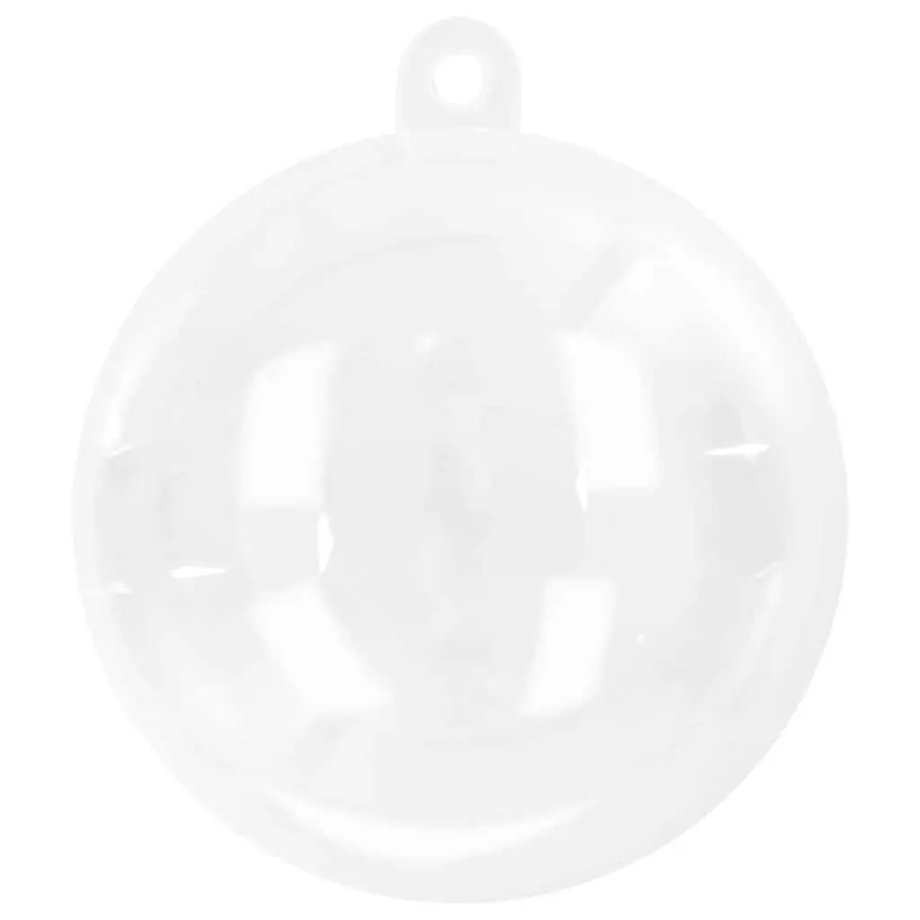 25-Piece Transparent Christmas Bauble Set