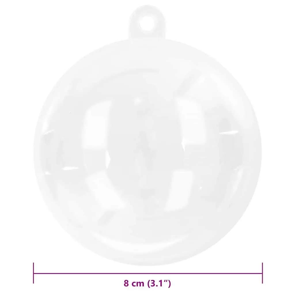 25-Piece Transparent Christmas Bauble Set