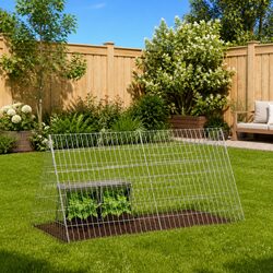 Durable Galvanised Steel Rabbit Cage for Outdoors 110x55x55cm