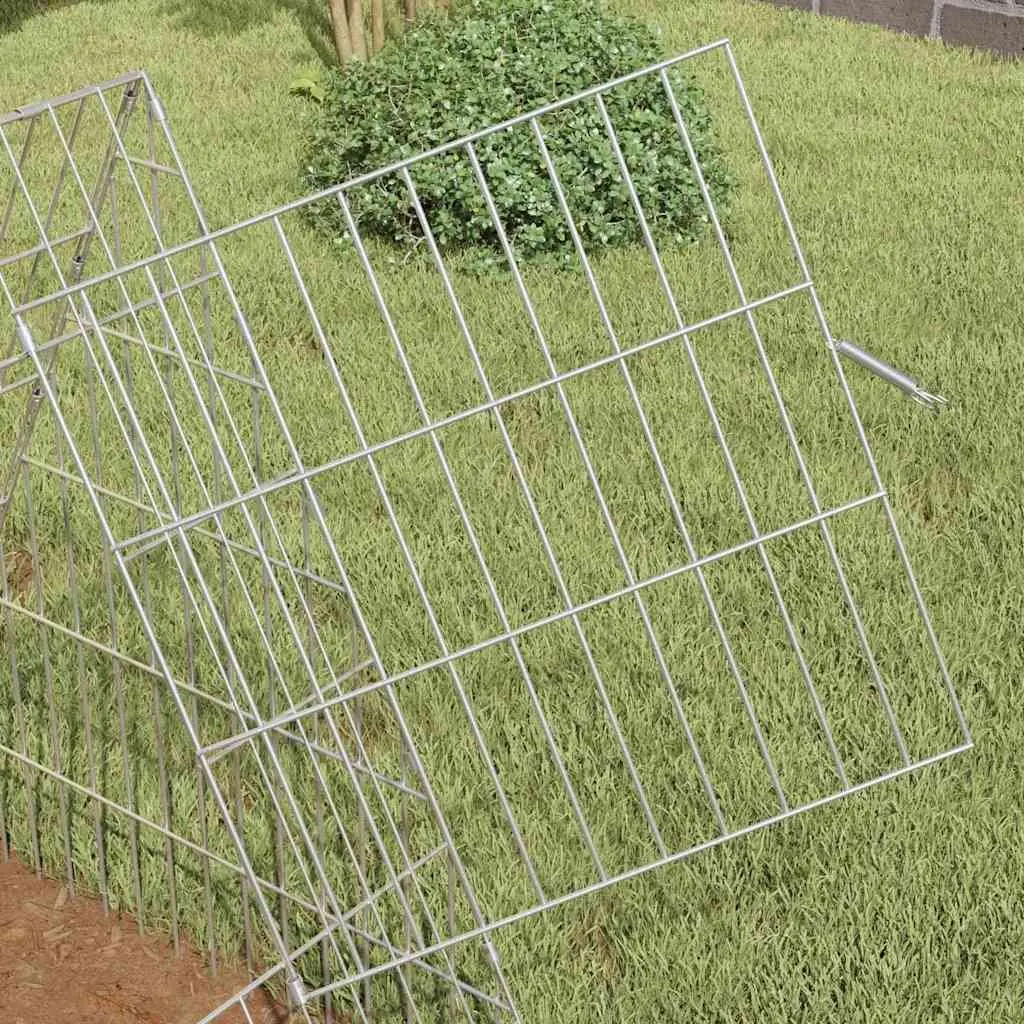 Rabbit Cage Galvanised Steel 110x55x55cm Silver