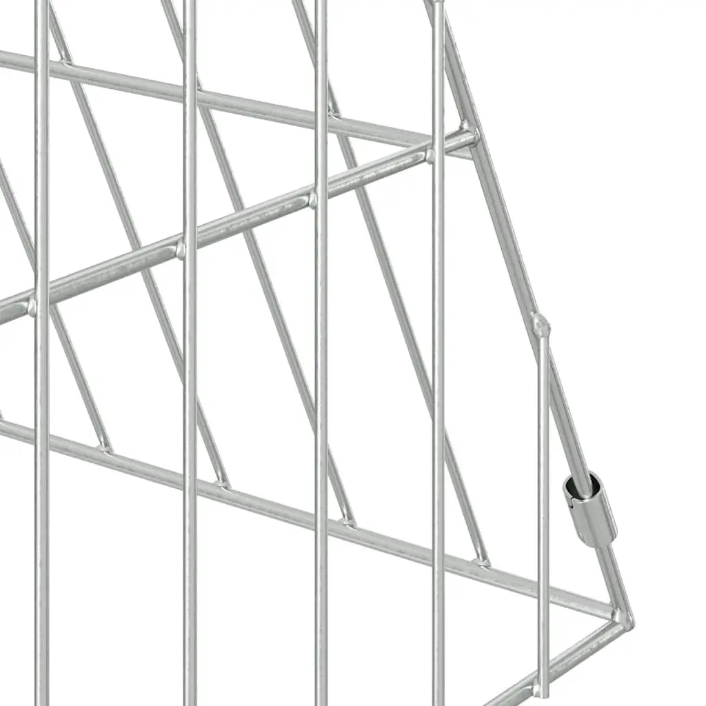 Rabbit Cage Galvanised Steel 110x55x55cm Silver