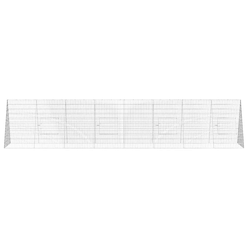 Rabbit Cage Galvanised Steel 430 x 100 x 85 cm Silver Outdoor Enclosure