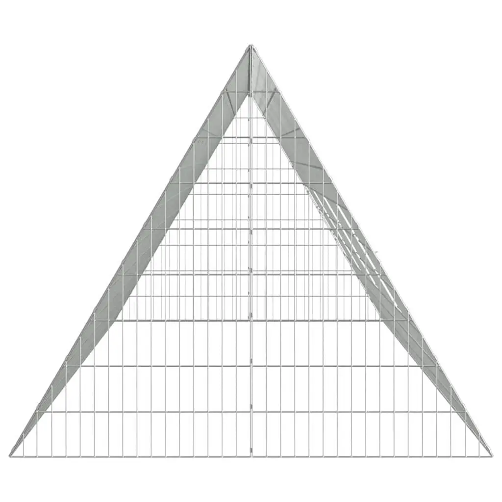 Rabbit Cage Galvanised Steel 430 x 100 x 85 cm Silver Outdoor Enclosure
