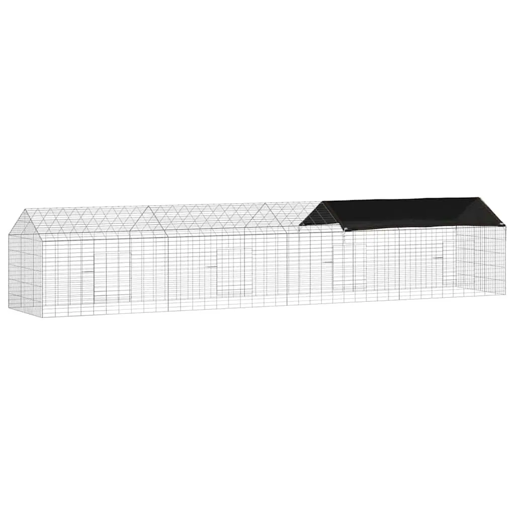 Rabbit Cage 400x78x78cm Silver Outdoor Habitat