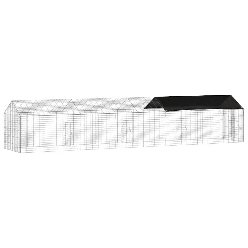 Rabbit Cage 400x78x78cm Silver Outdoor Habitat