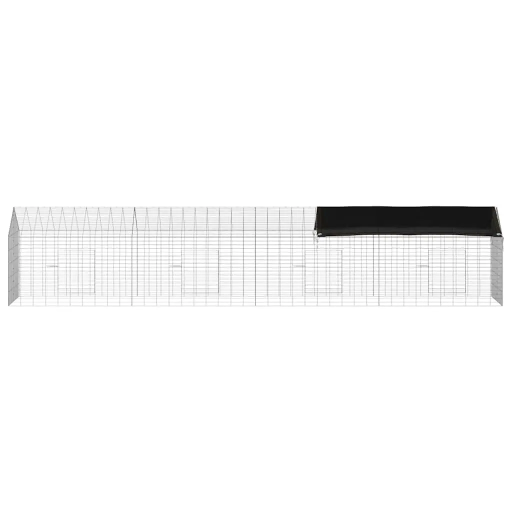 Rabbit Cage 400x78x78cm Silver Outdoor Habitat