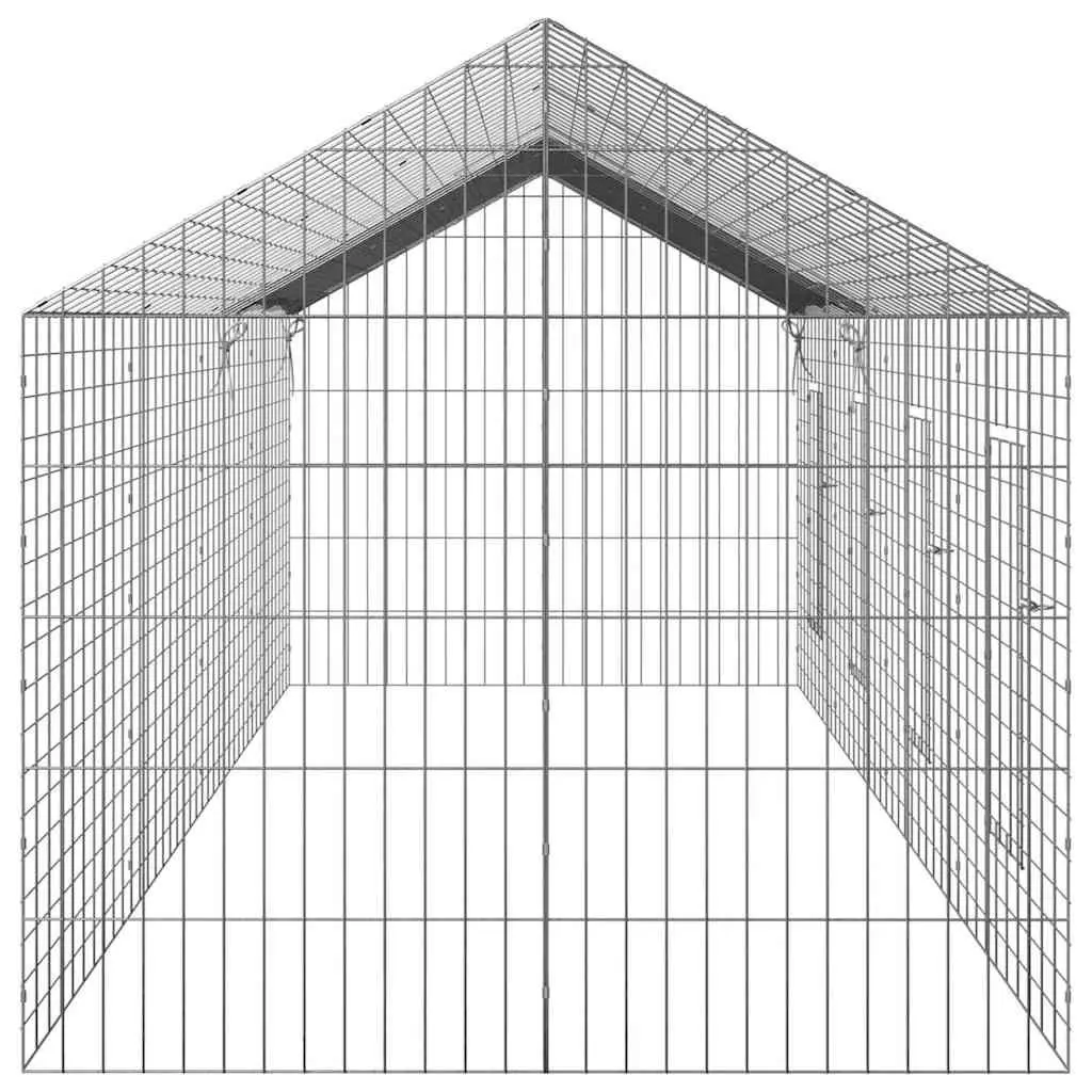 Rabbit Cage 400x78x78cm Silver Outdoor Habitat