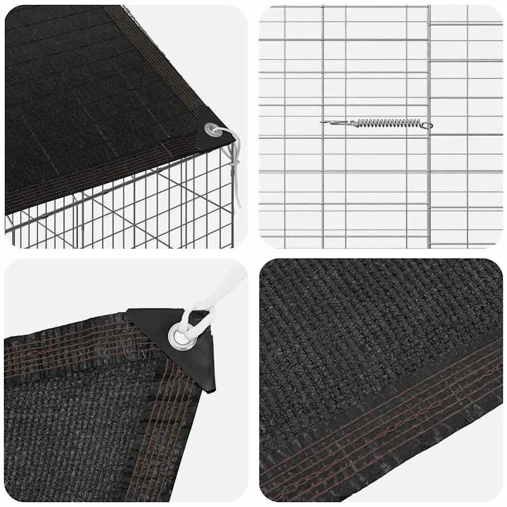 Rabbit Cage 400x78x78cm Silver Outdoor Habitat