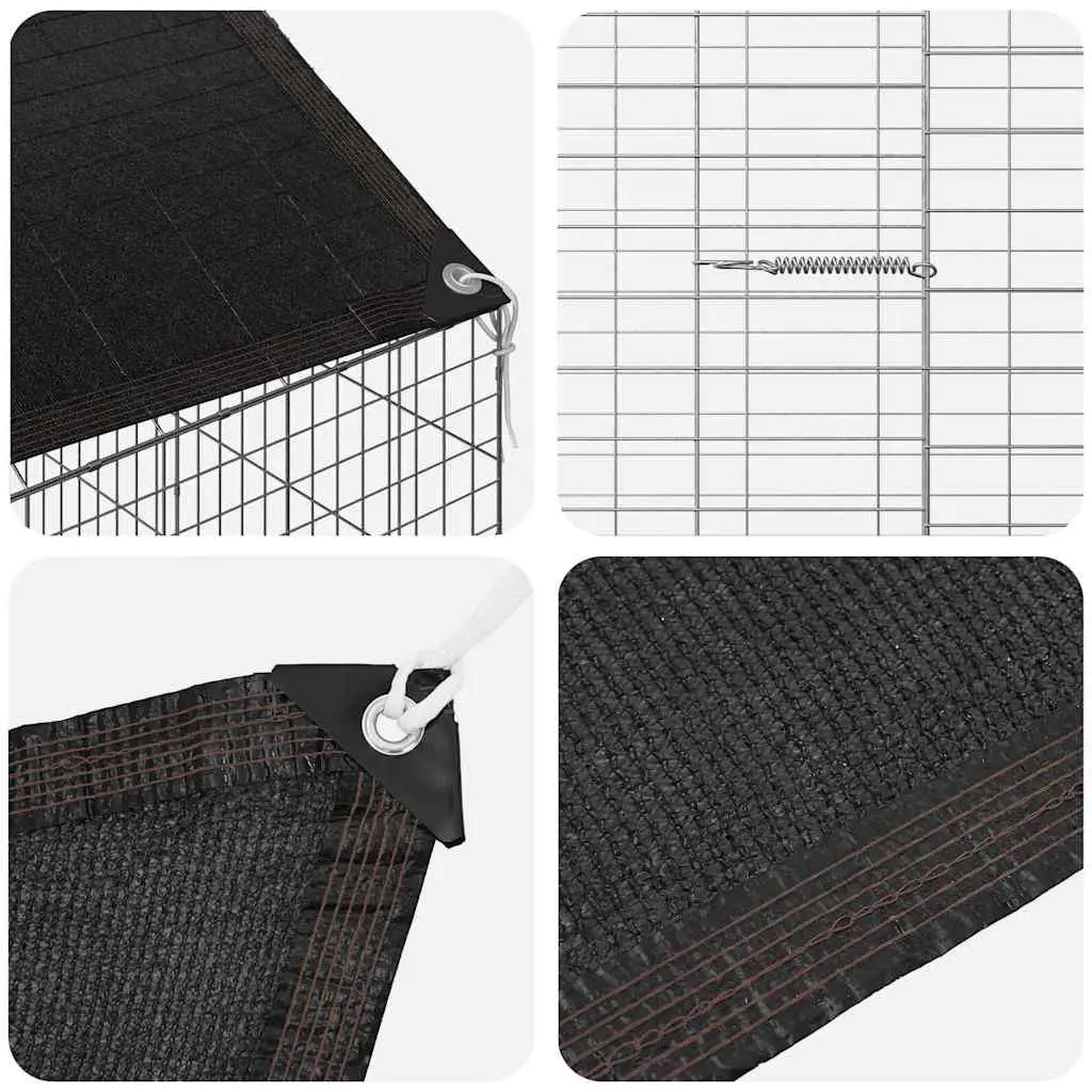 Rabbit Cage Galvanised Steel 600x78x78cm Silver