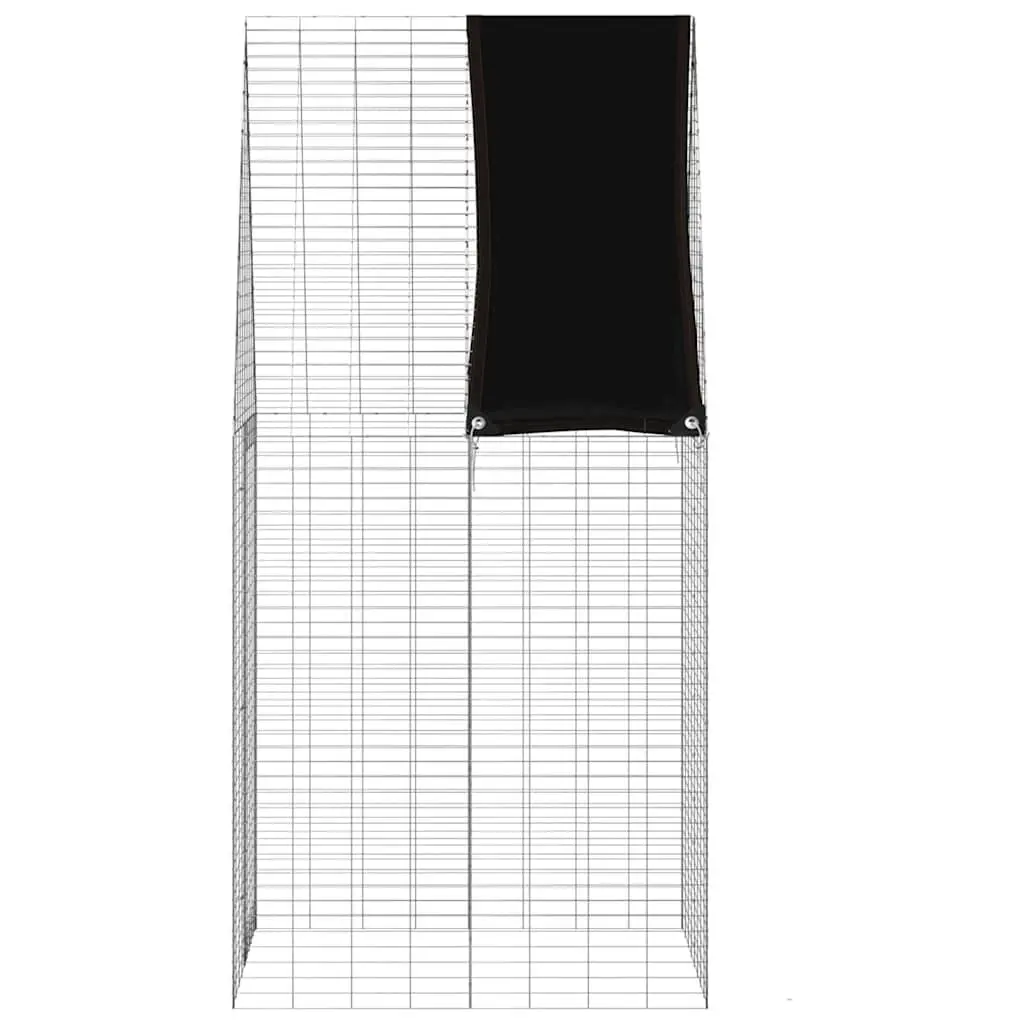 Small Animal Cage Galvanised Steel 100x100x210cm Silver